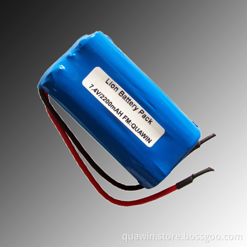 Hotsell 2s1p 7.4V 2200mAh 18650 Li-ion Battery Pack with CE
